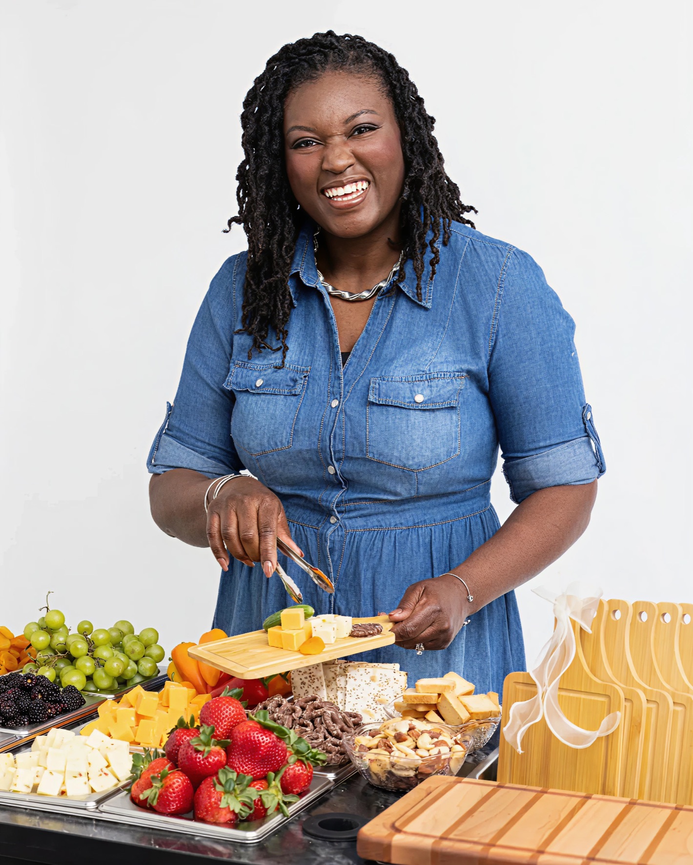 A Caterlush creator preparing food