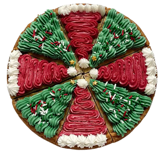 Round decorated cookie cake